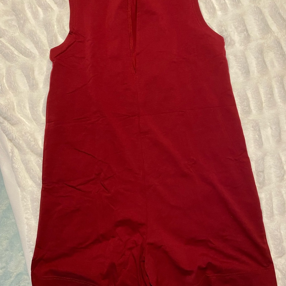 Sleeveless Burgundy Jumpsuit - Picture 5 of 12